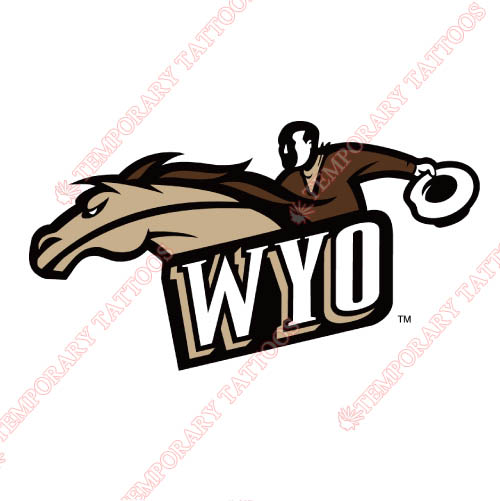 Wyoming Cowboys Customize Temporary Tattoos Stickers NO.7071